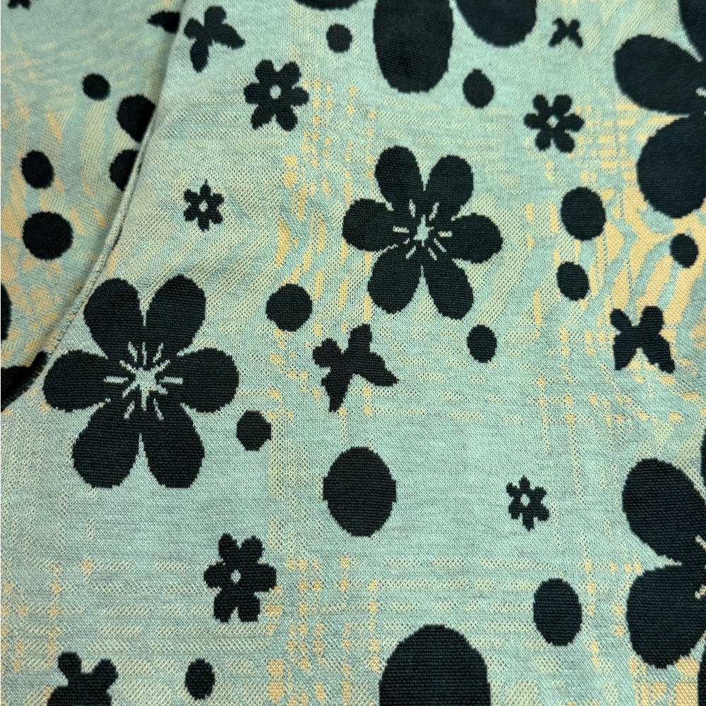 Urban Outfitters Teal and Black Patterned Leggings - Picture 2 of 4